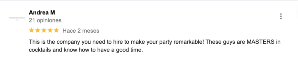 Google Review - Andrea
